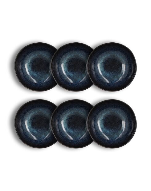 6 Coupelles en grès Costa bleues - D.17.5 cm