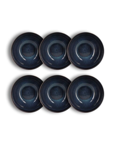 6 Bols Costa en grès bleus - 840ml