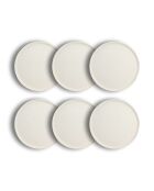 6 Assiettes plates Snowstack blanches - D.27 cm