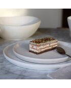 6 Assiettes à dessert en grès Snowstack blanc mat - D.21 cm