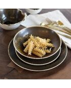 6 Assiettes en Porcelaine Cates Saturne marron - D.21 cm