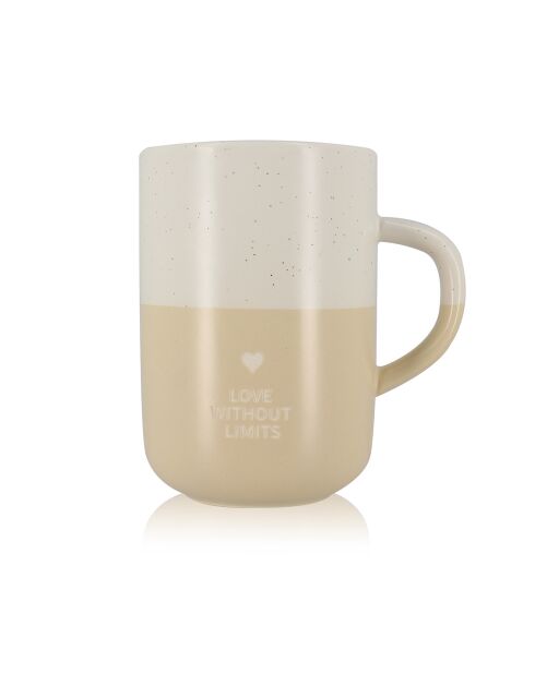 Mug love without limits blanc/beige - 580 ml