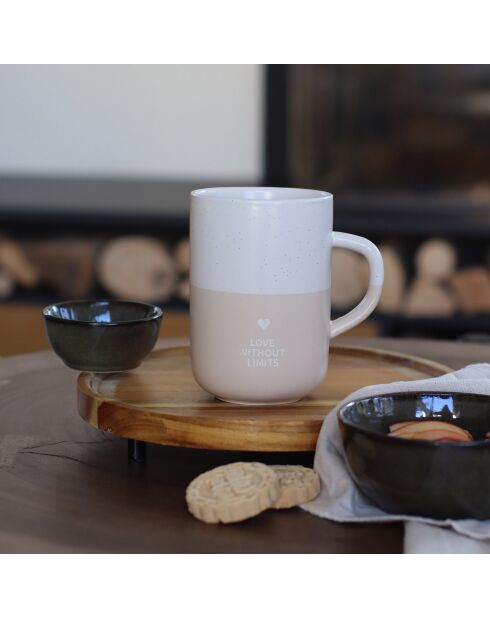 Mug love without limits blanc/beige - 580 ml