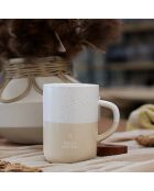 Mug hello new day blanc/beige - 580 ml