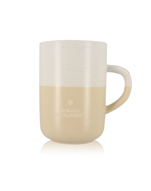 Mug no rains no flowers blanc/beige - 580 ml