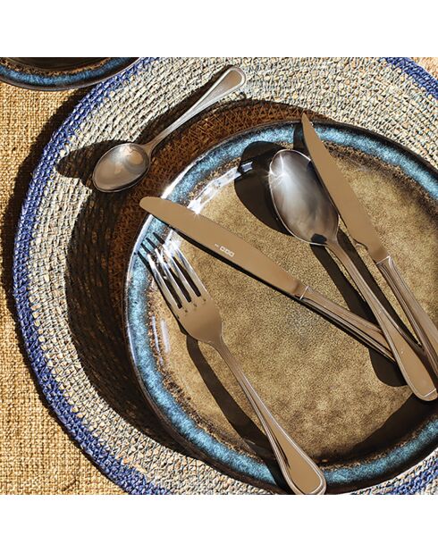 6 Couteaux de table Filla gris - 22 cm