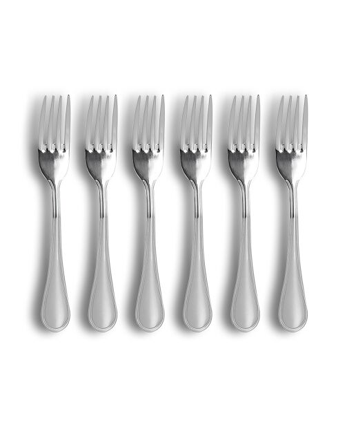 6 Fourchettes de Table Filla gris - 21 cm