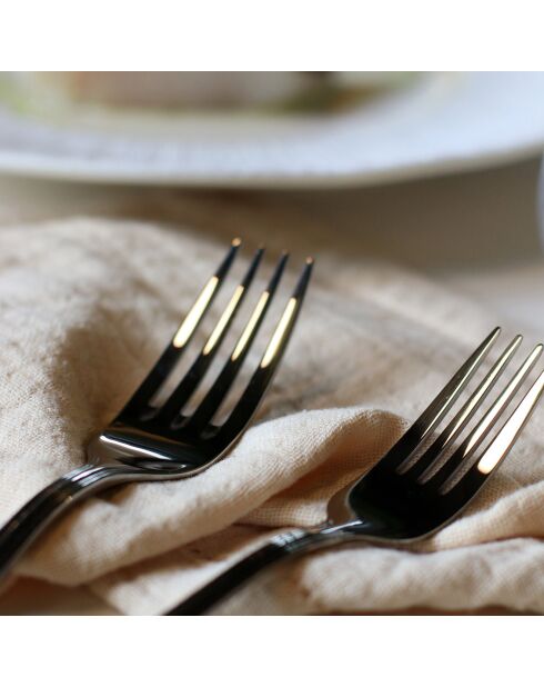 6 Fourchettes de Table Filla gris - 21 cm