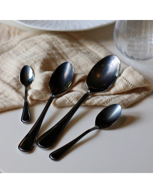 6 Cuillères à café Filla grises - 14 cm