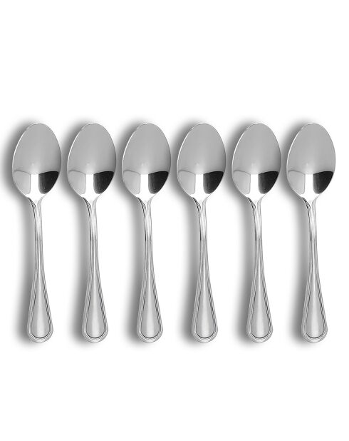 6 Cuillères à café Filla grises - 14 cm