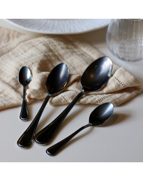 6 Cuillères à dessert filla grises - 18.5 cm