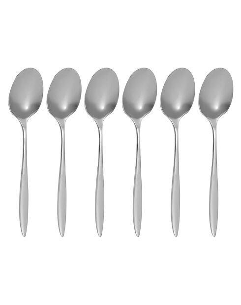 6 Cuillères de table Athena grises - 21 cm
