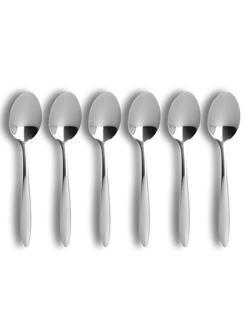6 Cuillères à café athena grises - 14 cm
