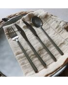 6 coltelli da bistecca grigi Nature - D.21,5 cm