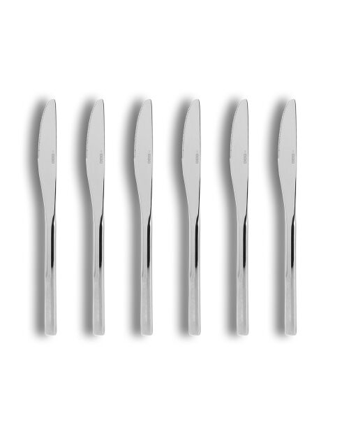 6 Couteaux de table Nature gris - D.21 cm