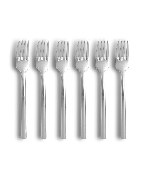 6 Cuillères de table Nature grises - 19.5 cm