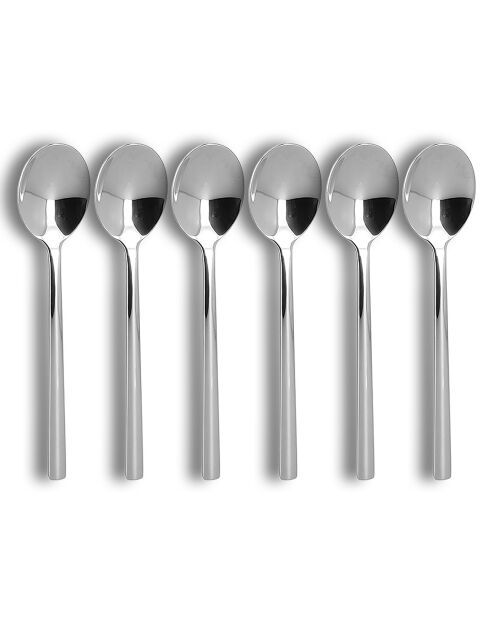 6 Fourchettes de table Nature grises - 19.5 cm