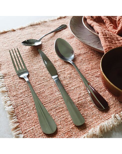 6 Couteaux à steak Ares gris - 20.5 cm