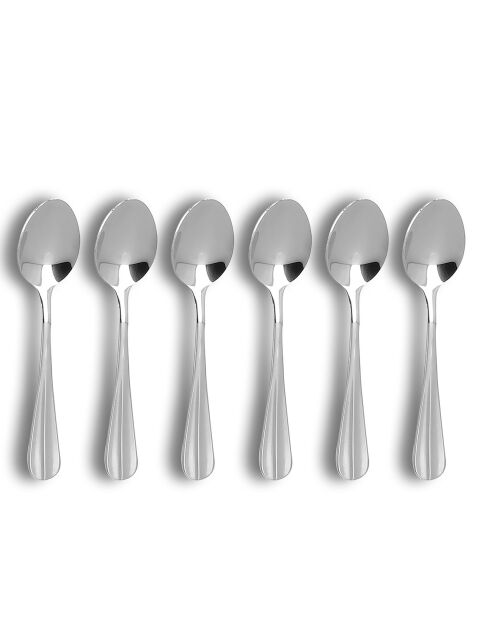 6 Cuillères à café Ares grises - 14 cm