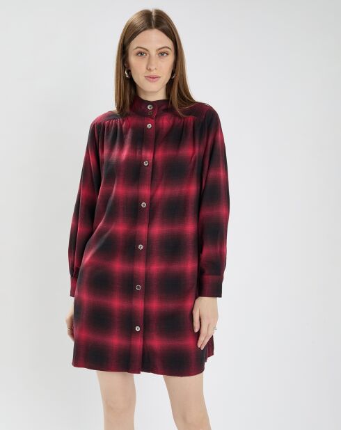 Robe Pelly à carreaux rouge/noir