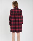 Robe Pelly à carreaux rouge/noir