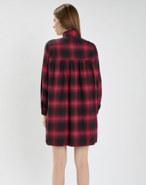 Robe Pelly à carreaux rouge/noir