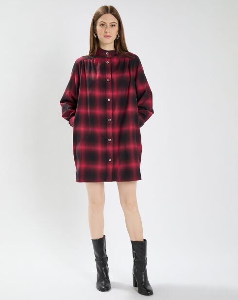Robe Pelly à carreaux rouge/noir
