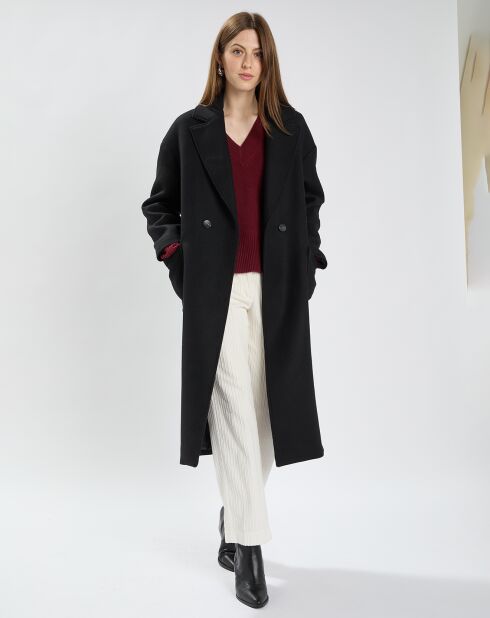 Manteau en Laine mélangée Miranda noir
