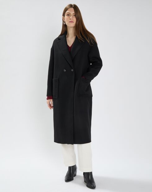 Manteau en Laine mélangée Miranda noir