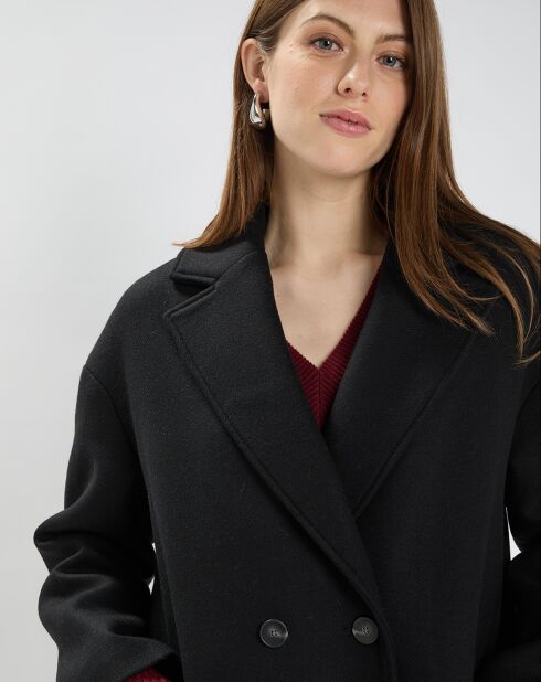 Manteau en Laine mélangée Miranda noir