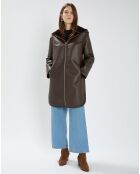Manteau en fausse fourrure Milor chocolat