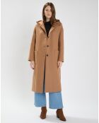 Manteau en Laine mélangée Menia camel