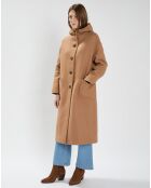 Manteau en Laine mélangée Menia camel