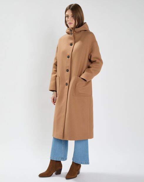 Manteau en Laine mélangée Menia camel