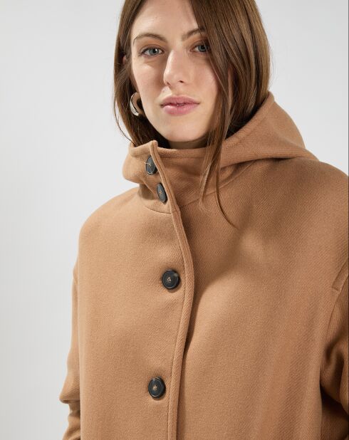 Manteau en Laine mélangée Menia camel