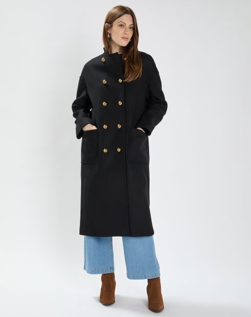Manteau en Laine mélangée Mertia noir