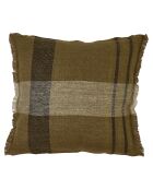 Housse de coussin 100% Lin Aalborg kaki - 45x45 cm