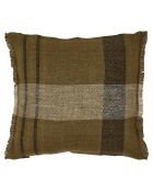 Housse de coussin 100% Lin Aalborg kaki - 45x45 cm