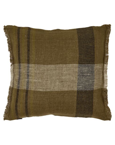 Housse de coussin 100% Lin Aalborg kaki - 45x45 cm
