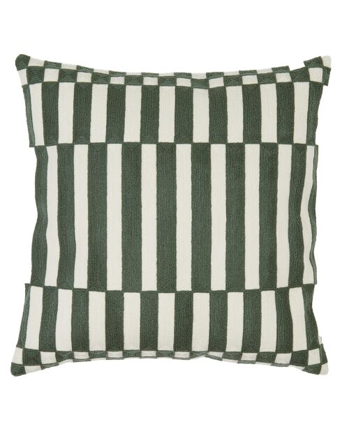 Housse de coussin brodé Cancun céladon - 45x45 cm