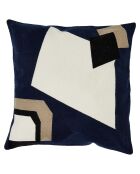 Housse de coussin brodé Nagoya encre - 45x45 cm