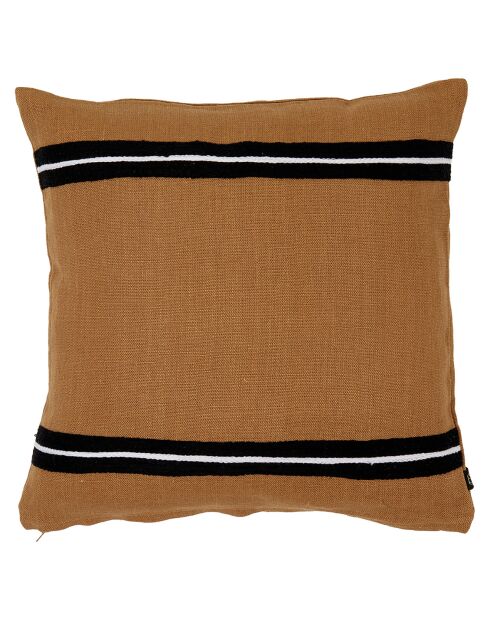 Housse de coussin 100% Lin Skagen tabac - 45x45 cm