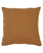 Housse de coussin 100% Lin Skagen tabac - 45x45 cm