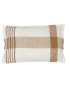 Housse de coussin 100% Lin Aalborg tabac - 40x60 cm
