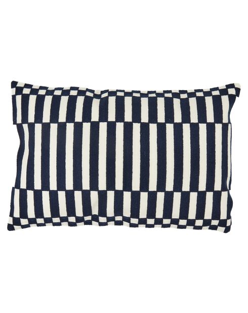 Housse de coussin brodé Cancun encre - 40x60 cm