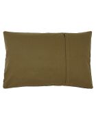 Housse de coussin brodé Nagoya kaki - 40x60 cm