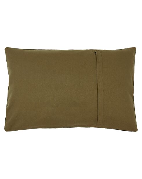 Housse de coussin brodé Nagoya kaki - 40x60 cm