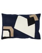 Housse de coussin brodé Nagoya encre - 40x60 cm