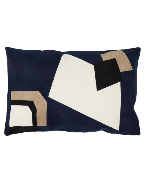 Housse de coussin brodé Nagoya encre - 40x60 cm