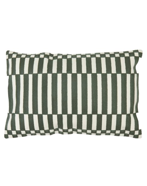 Housse de coussin brodé Cancun céladon - 40x60 cm